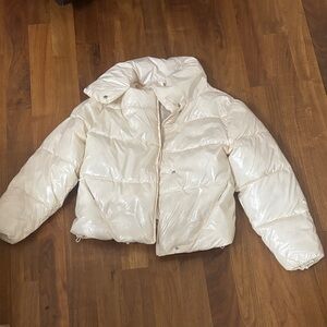 Target Cream Puffer Jacket